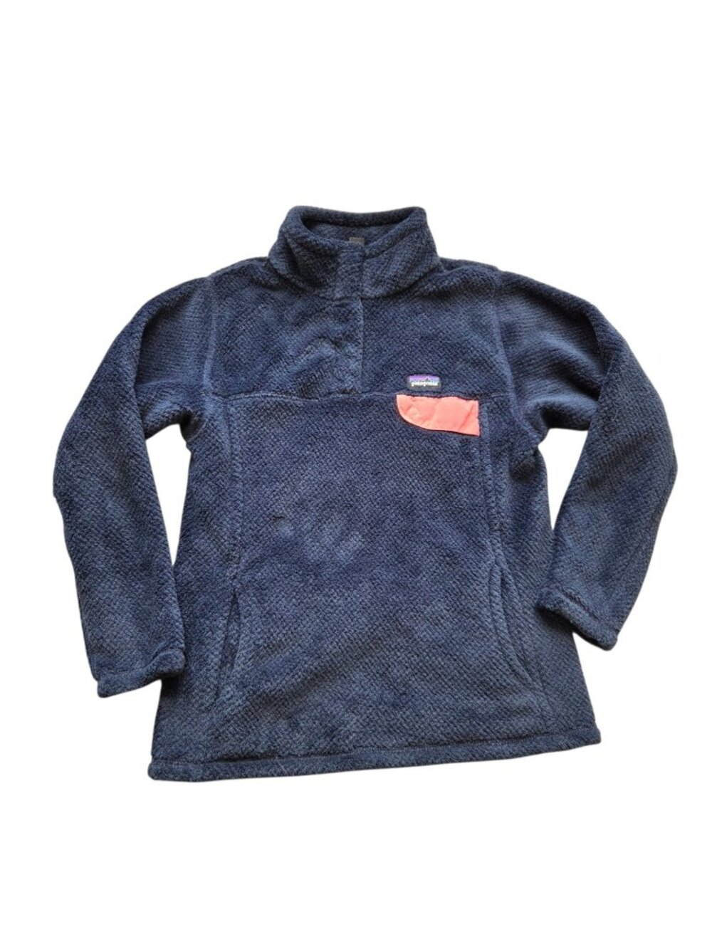Patagonia Snap-T Fleece Pullover Girls Large Blue Sweatshirt
